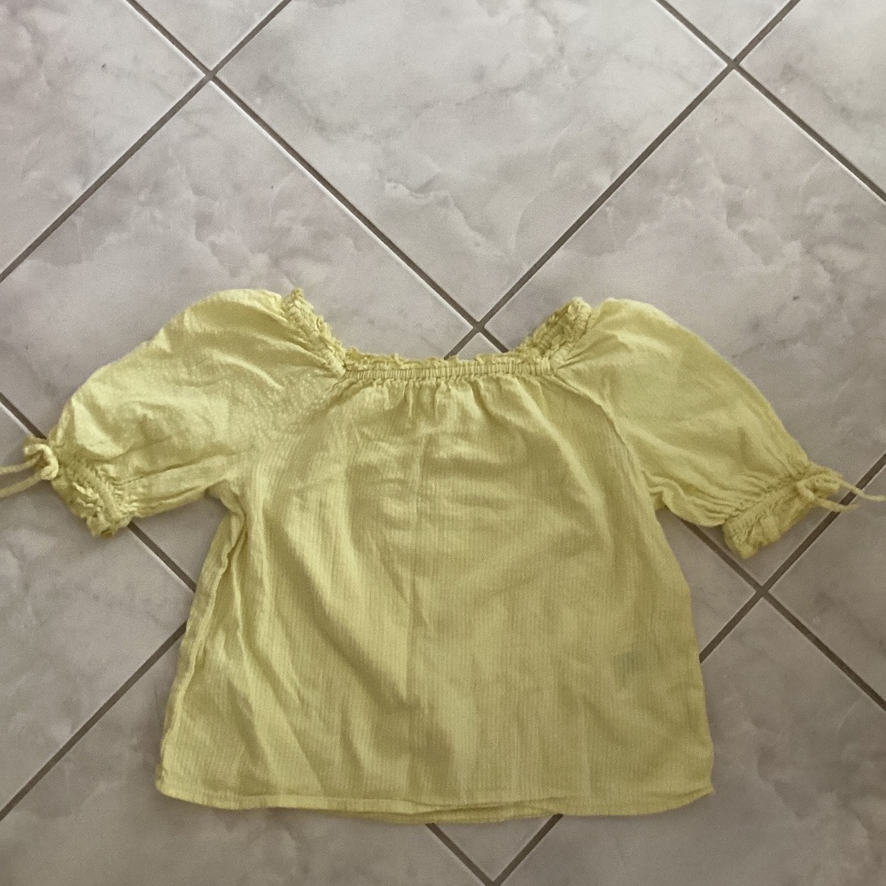 H&M yellow cotton blouse for girls